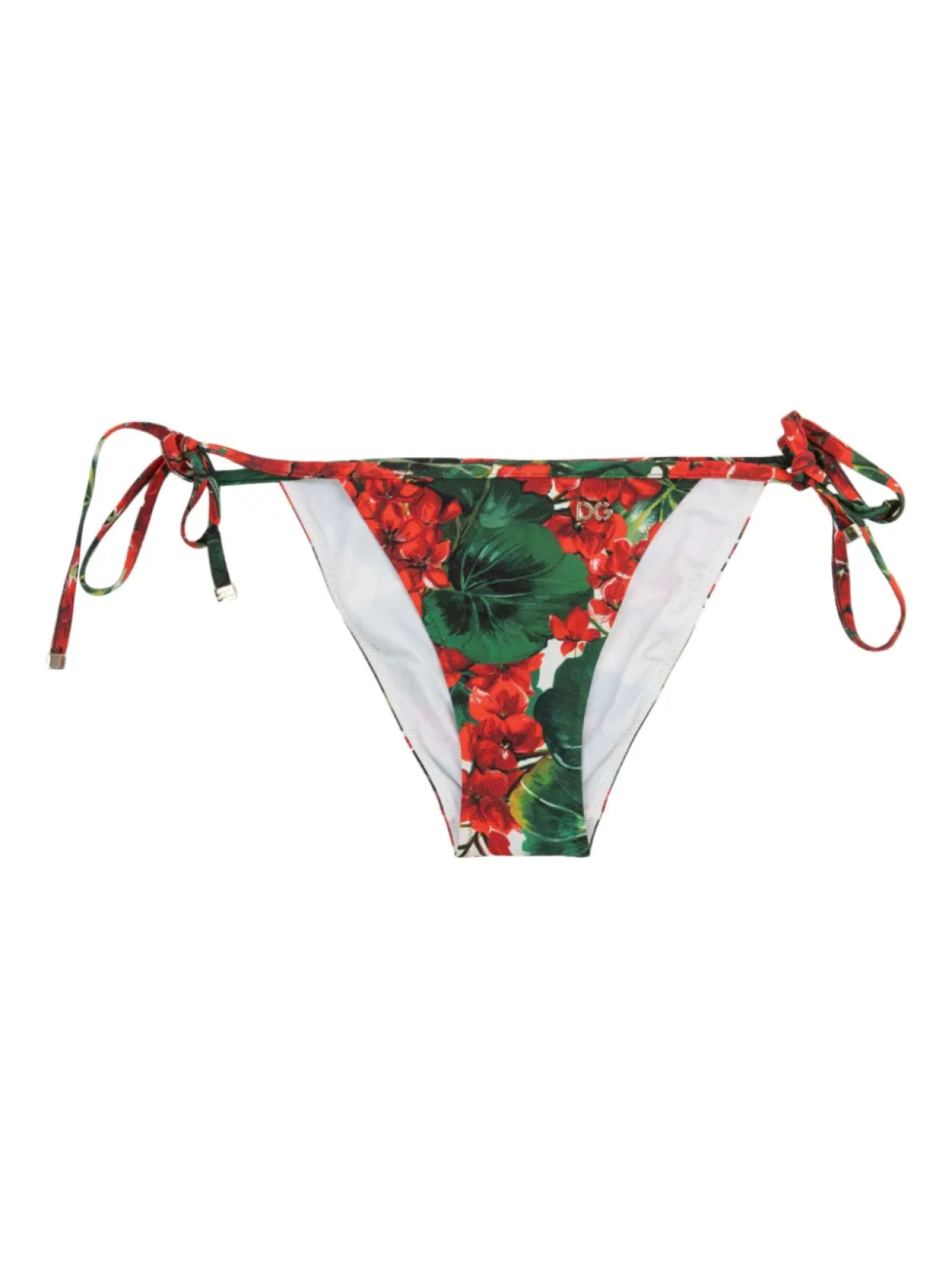

Плавки бикини с цветочным принтом и завязками по бокам от Dolce & Gabbana, красный