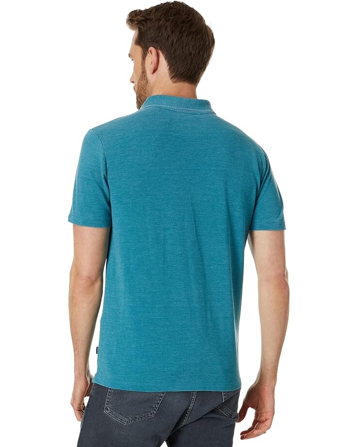 

Поло Lucky Brand Venice Burnout Pique Short Sleeve Polo, цвет Harbor Blue