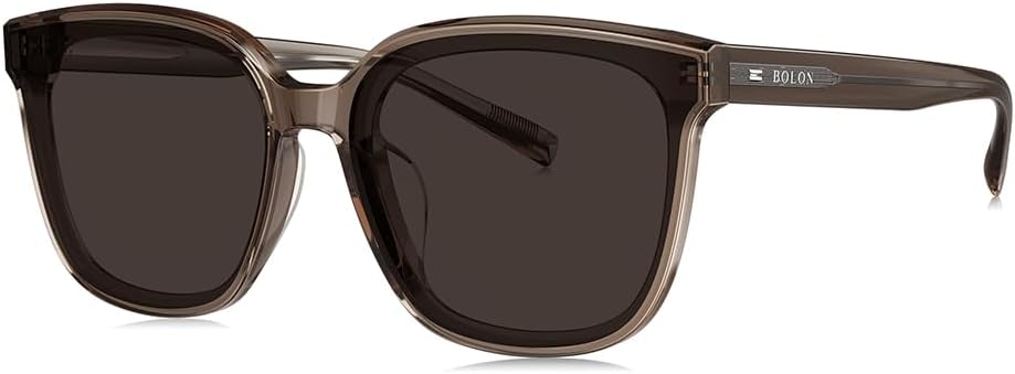 

Солнцезащитные очки BOLON в стиле ретро, ​​квадратной формы, D-образной оправы, поляризованные, для мужчин и женщин, эксклюзивный бренд EssilorLuxottica, Transparent Brown/Dark Brown Non-polarized L