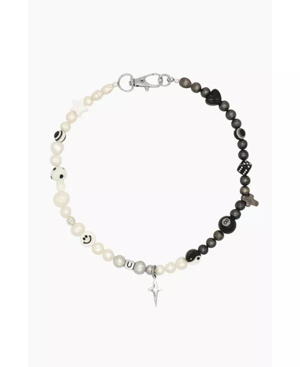 

Ожерелье из натурального белого и черного жемчуга со стальной подвеской в виде звезды 16¿ Velvet Luna, multicolor