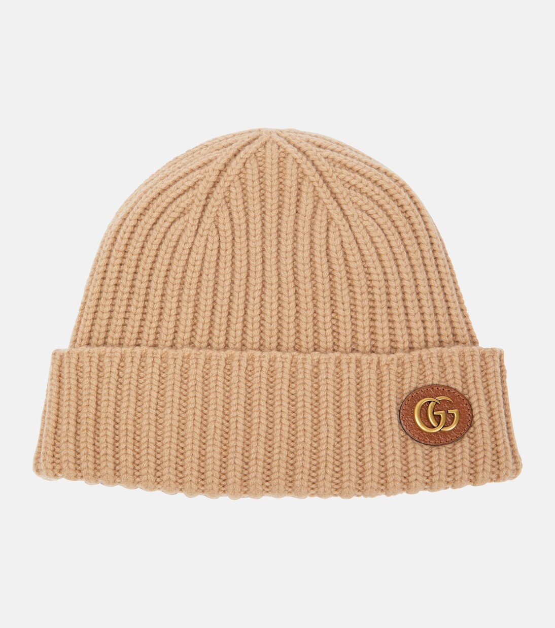 

Шапка double g из шерсти и кашемира Gucci, коричневый