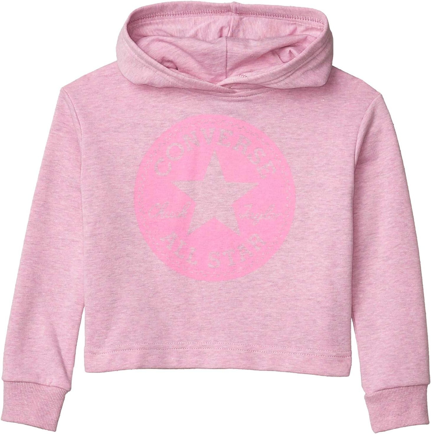 

Худи Converse Chuck Patch Pullover Hoodie, цвет Peony Pink Heather