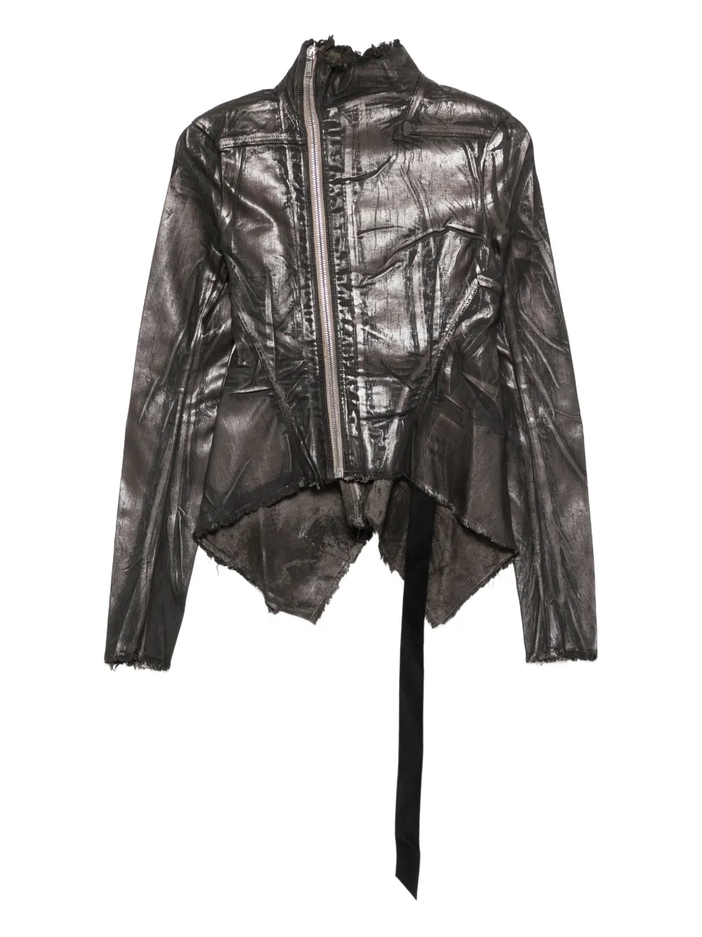 

Асимметричная куртка на молнии спереди Rick Owens DRKSHDW, серый