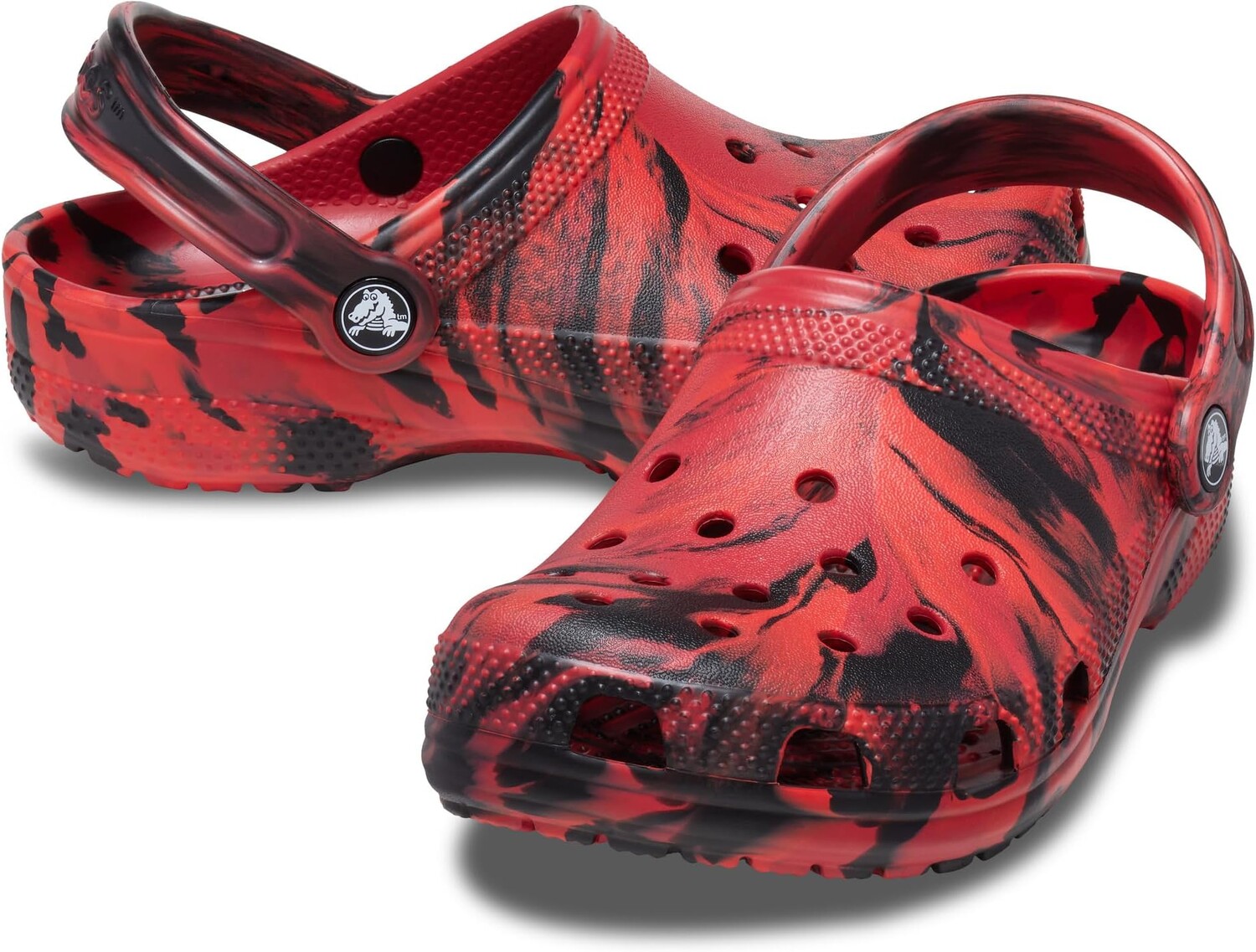 

Сабо Classic Marbled Tie-Dye Clog Crocs, цвет Pepper/Black