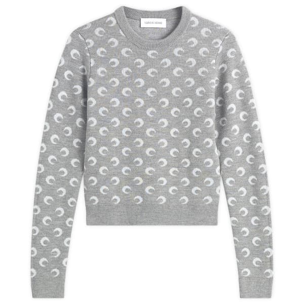 

Жаккардовый трикотажный свитер с круглым вырезом Moon Marine Serre, Misty Grey