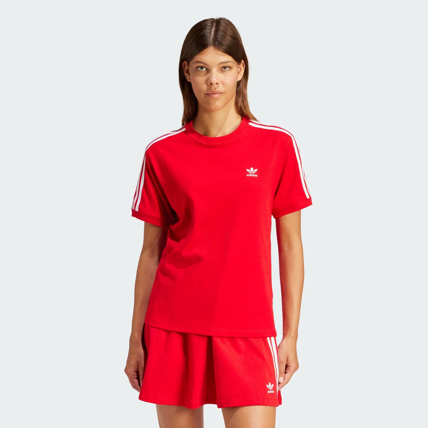 

Футболка Adicolor с 3 полосками Adidas, цвет Better Scarlet