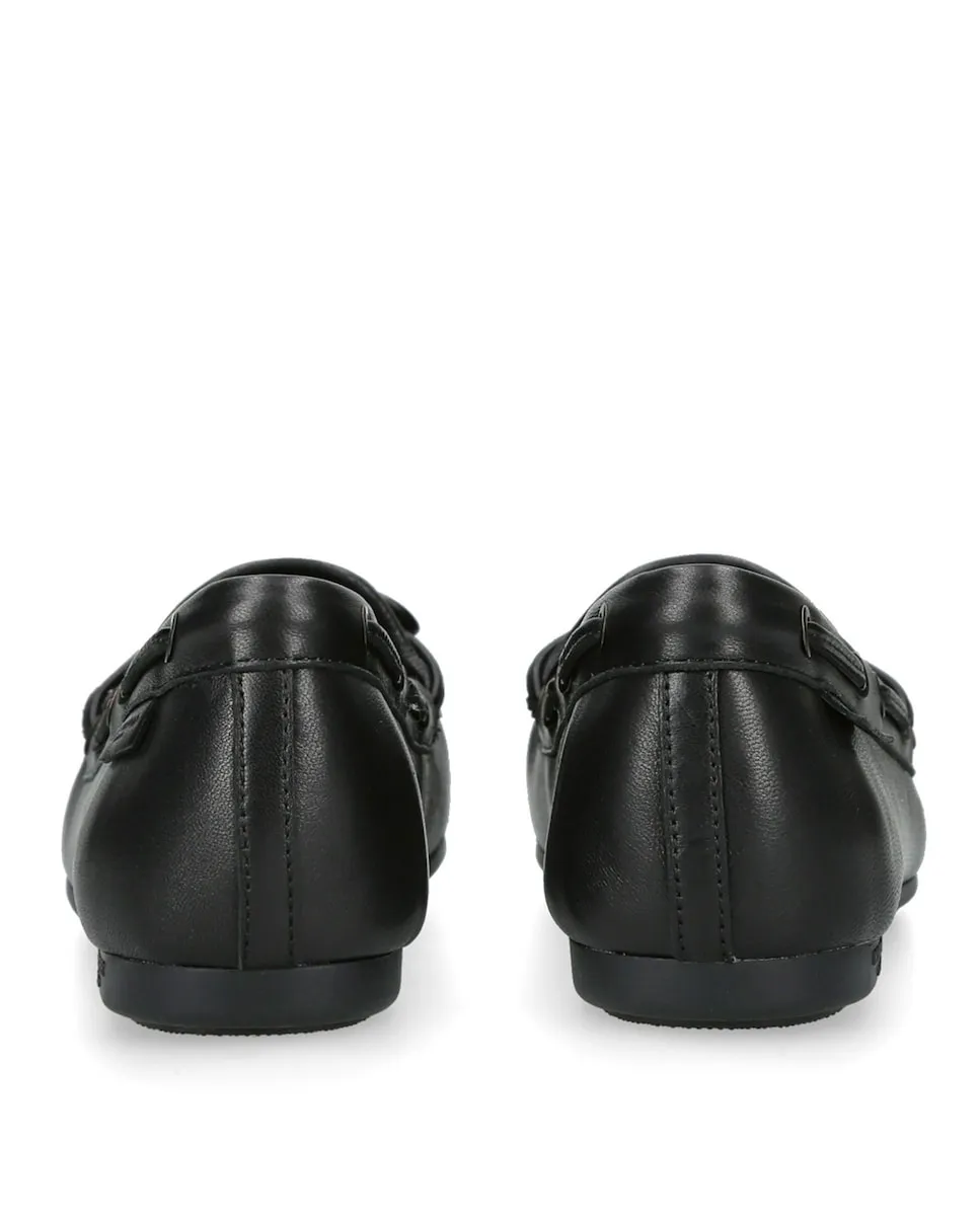 Женские кожаные мокасины черного цвета Kurt Geiger, черный — фото 3