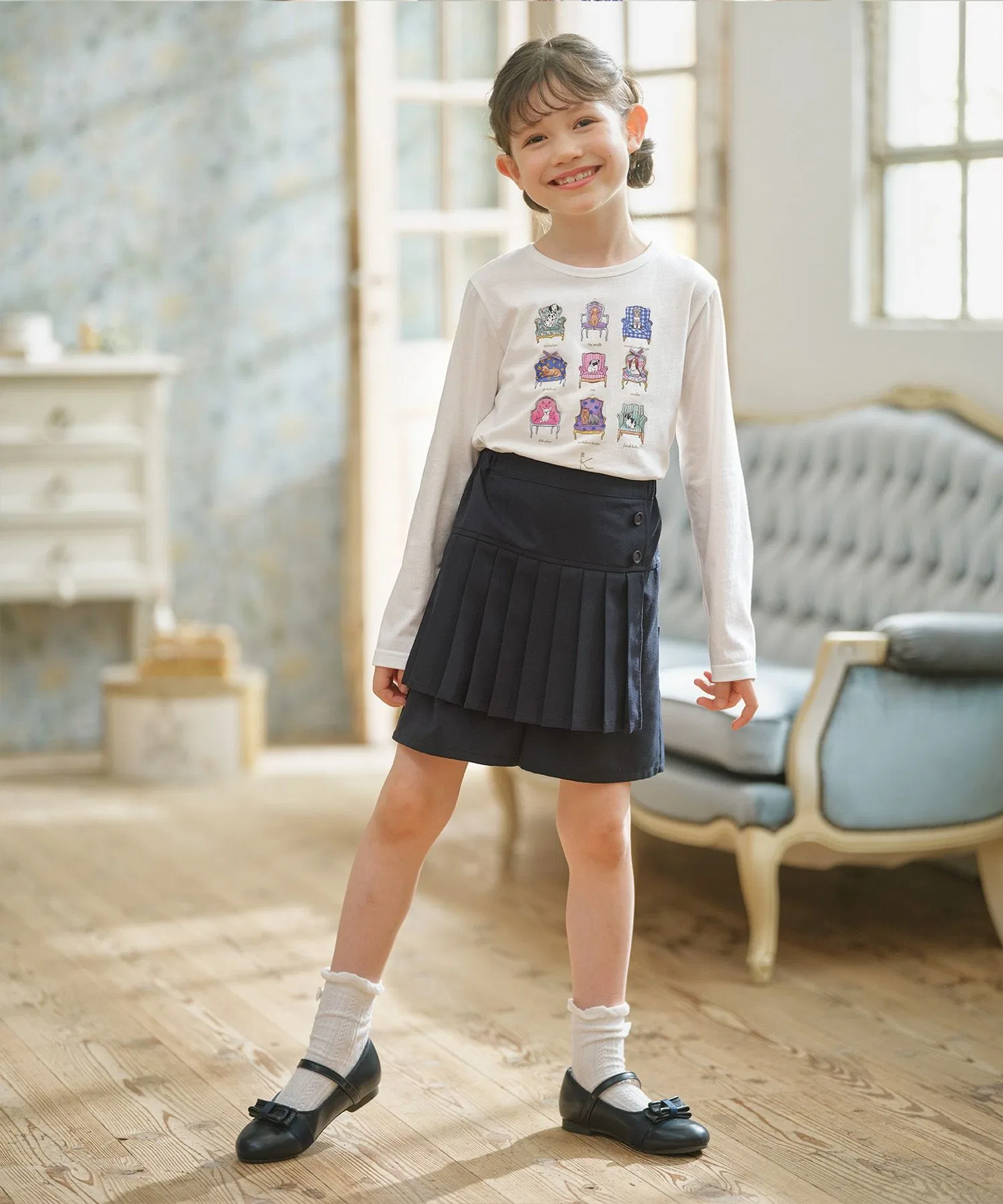Детские шорты Kumikyoku с асимметричной складкой — фото 2