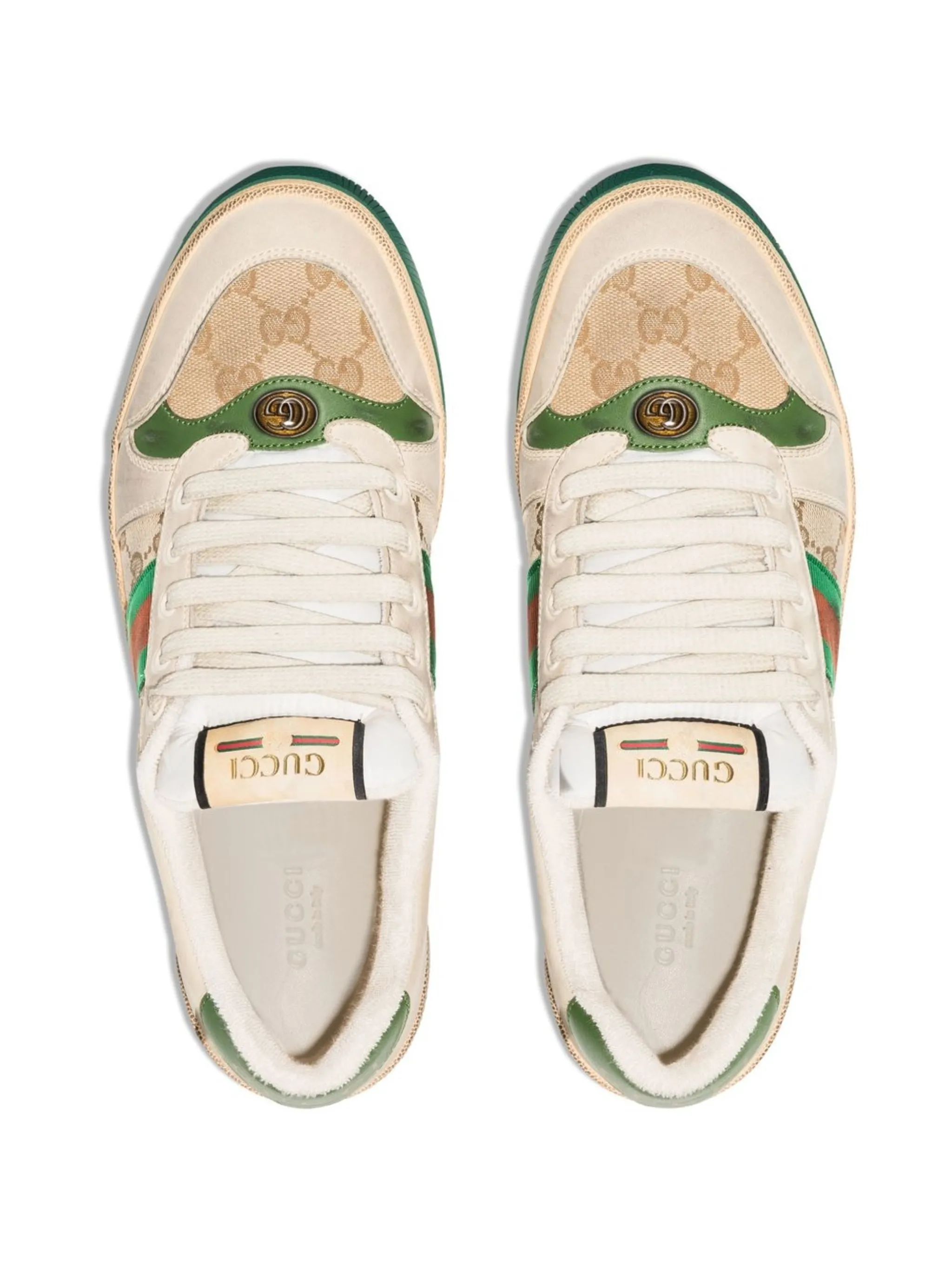 Кроссовки с монограммой Gucci, бежевый