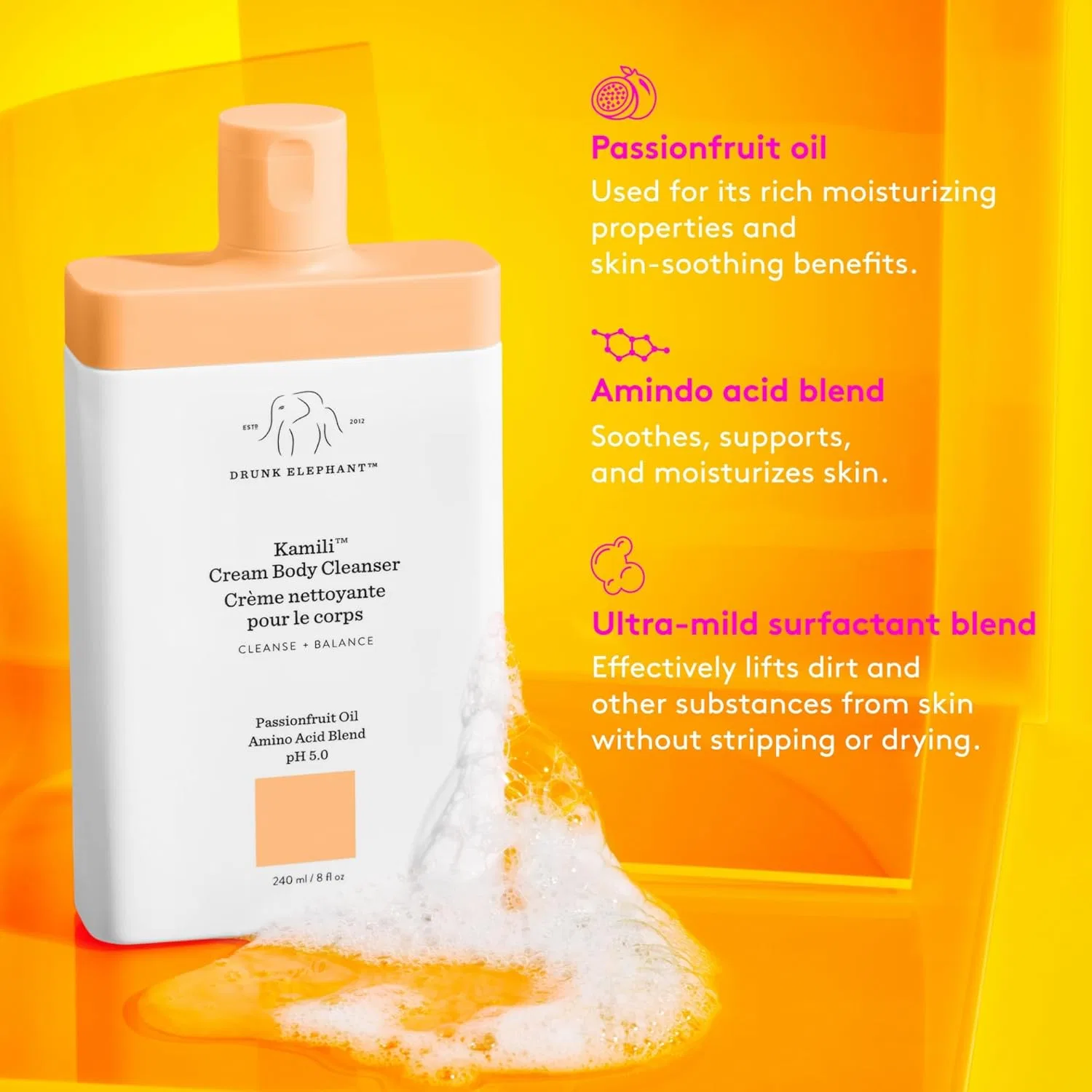 Крем-очищение для тела Drunk Elephant Kamil Cream Body Cleanser 240 мл — фото 4