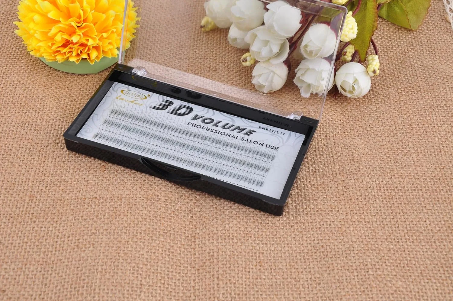 Ресницы FUZHAN 2D Volume, черные, 15 мм