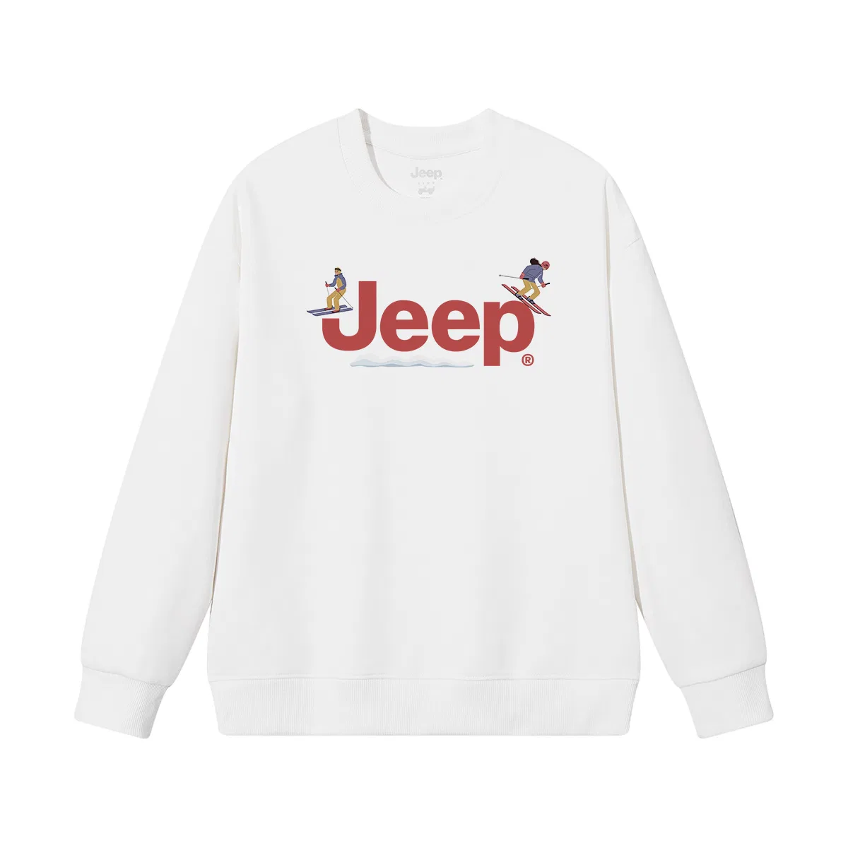 Свитшот детский с круглым вырезом утепленный Grade School Jeep, Coffee[Fleece-Lined] — фото 3