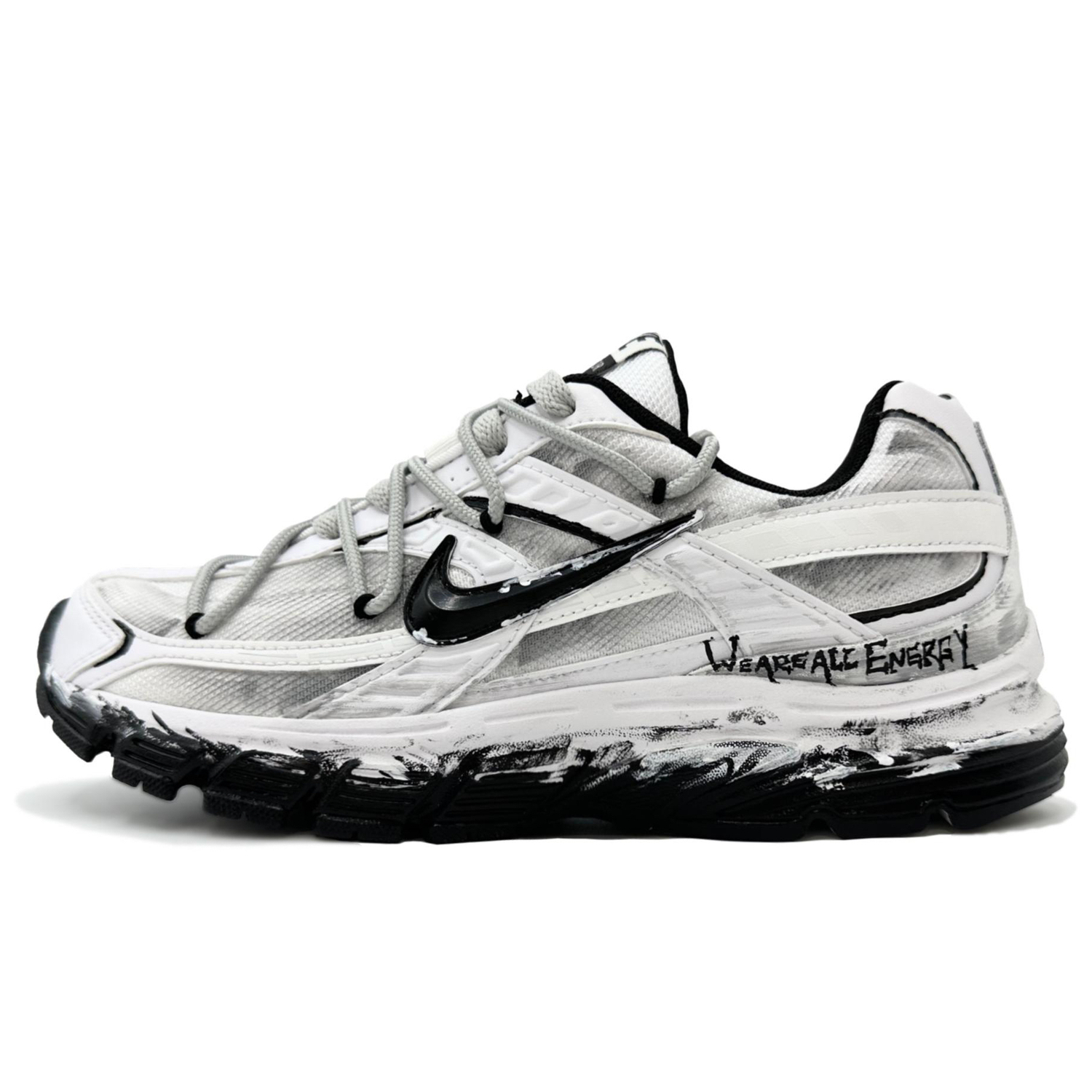 

Nike Дышащие кроссовки инициатор низкие повседневные городские для комьютинга и бега унисекс gray white