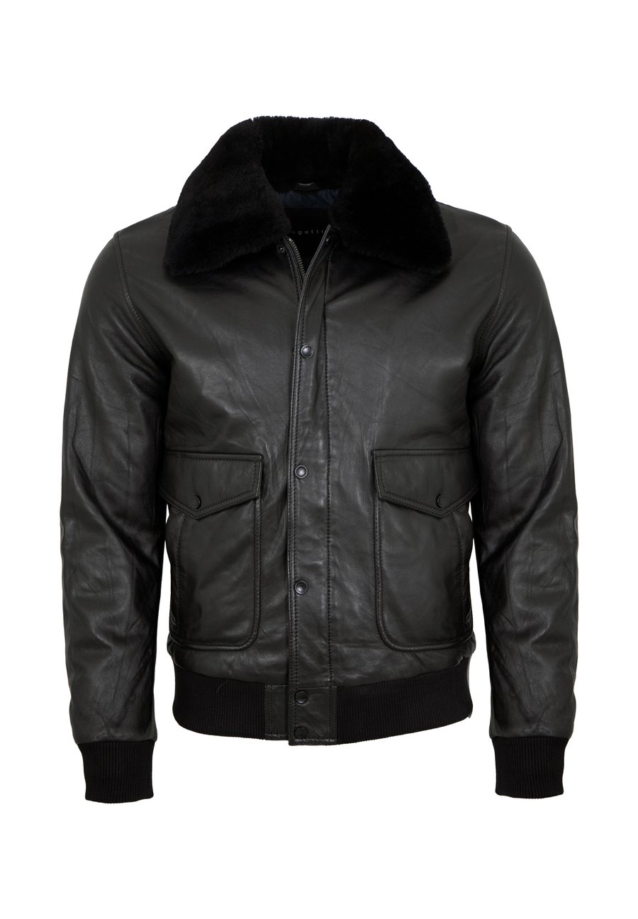 

Куртка bugatti Leather jacket, Schwarz/Black