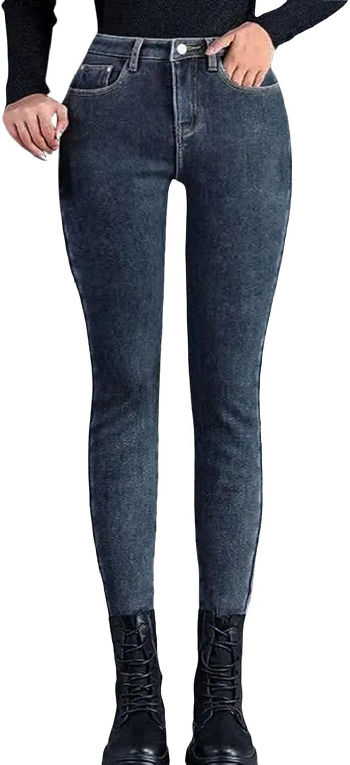 

Женские джинсы Stretch Fleece Skinny High Waist Jeggings для холодной погоды