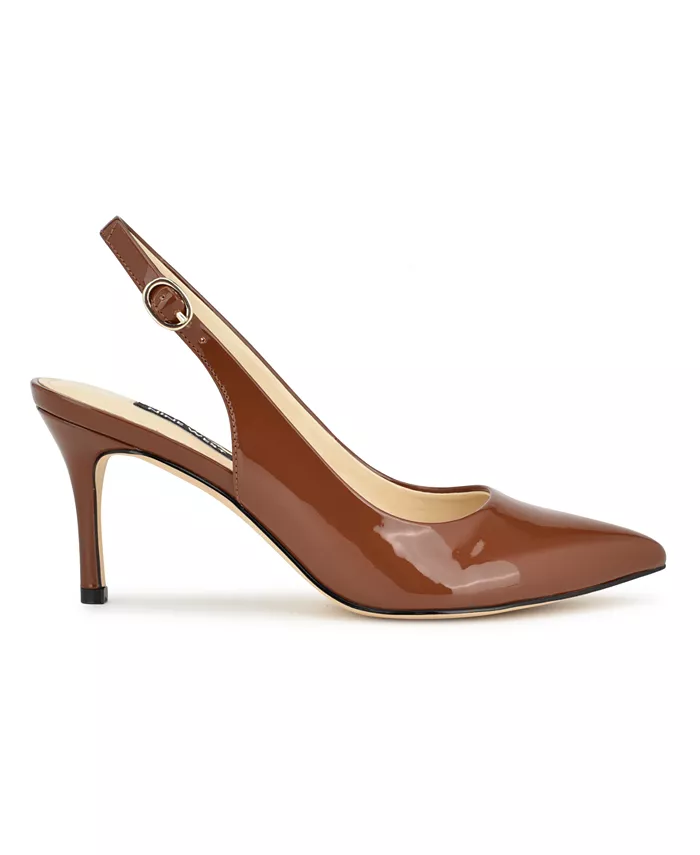 Женские туфли-лодочки Menora на регулируемой шлейке со шпилькой Nine West, коричневый — фото 2