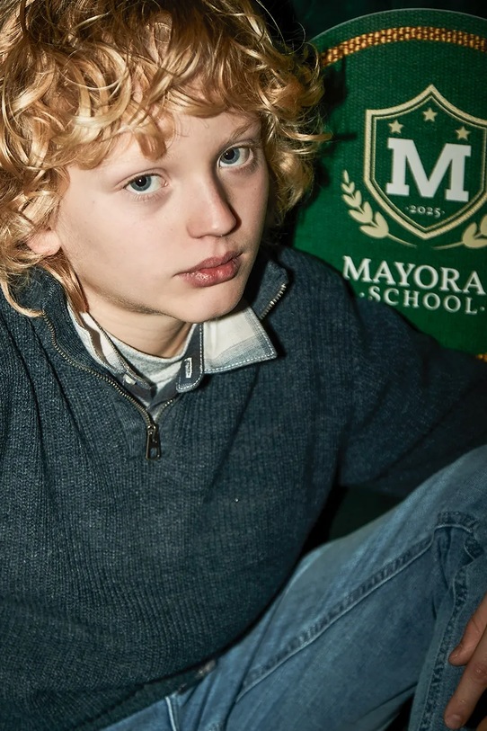 

Детский хлопковый свитер Mayoral, синий