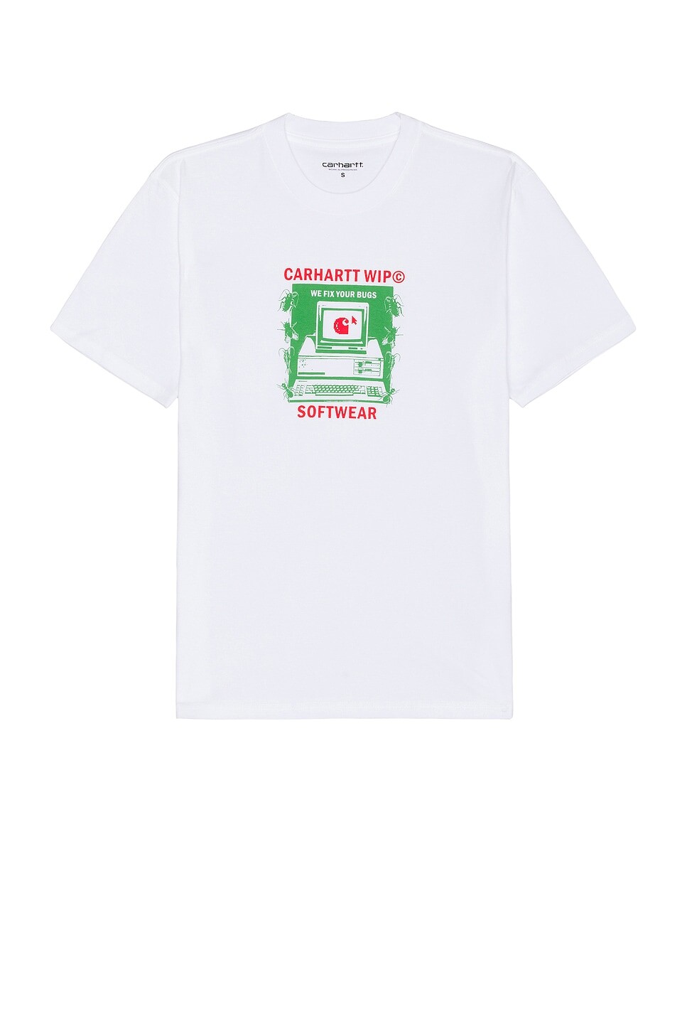 

Футболка с короткими рукавами и фиксированными ошибками Carhartt Wip, белый