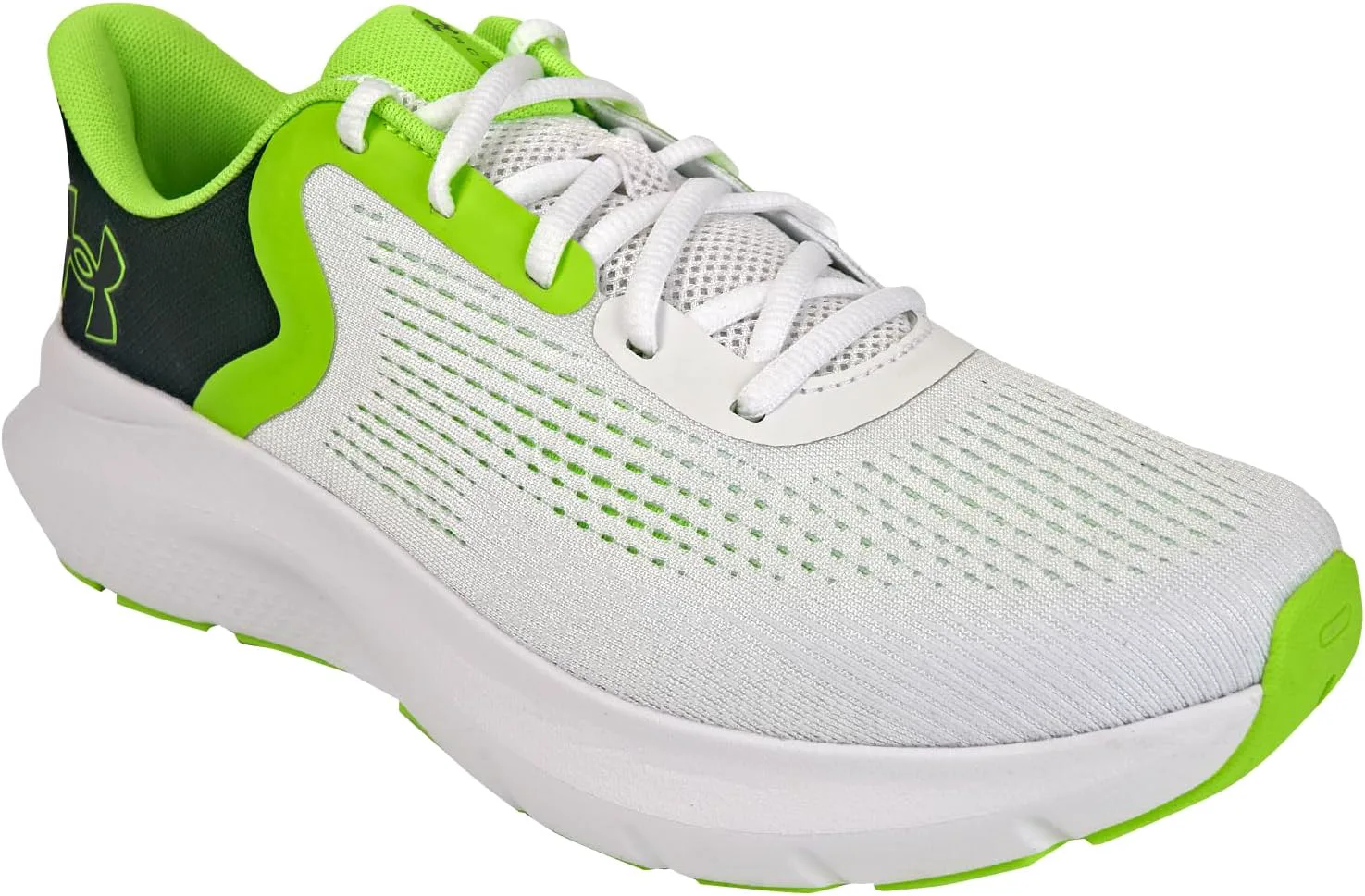 Мужские кроссовки Under Armour Charged Rogue 5, белый/черный/зеленый — фото 3