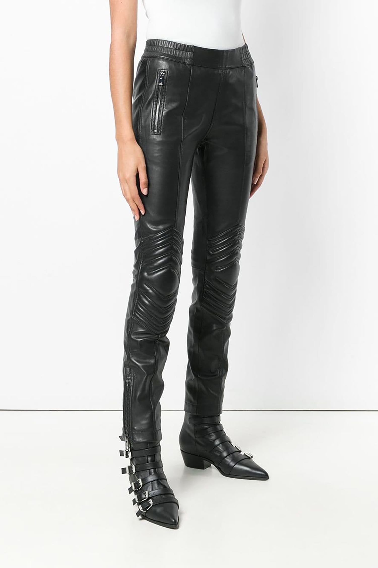 

Черные женские брюки из овчины Zadig & Voltaire