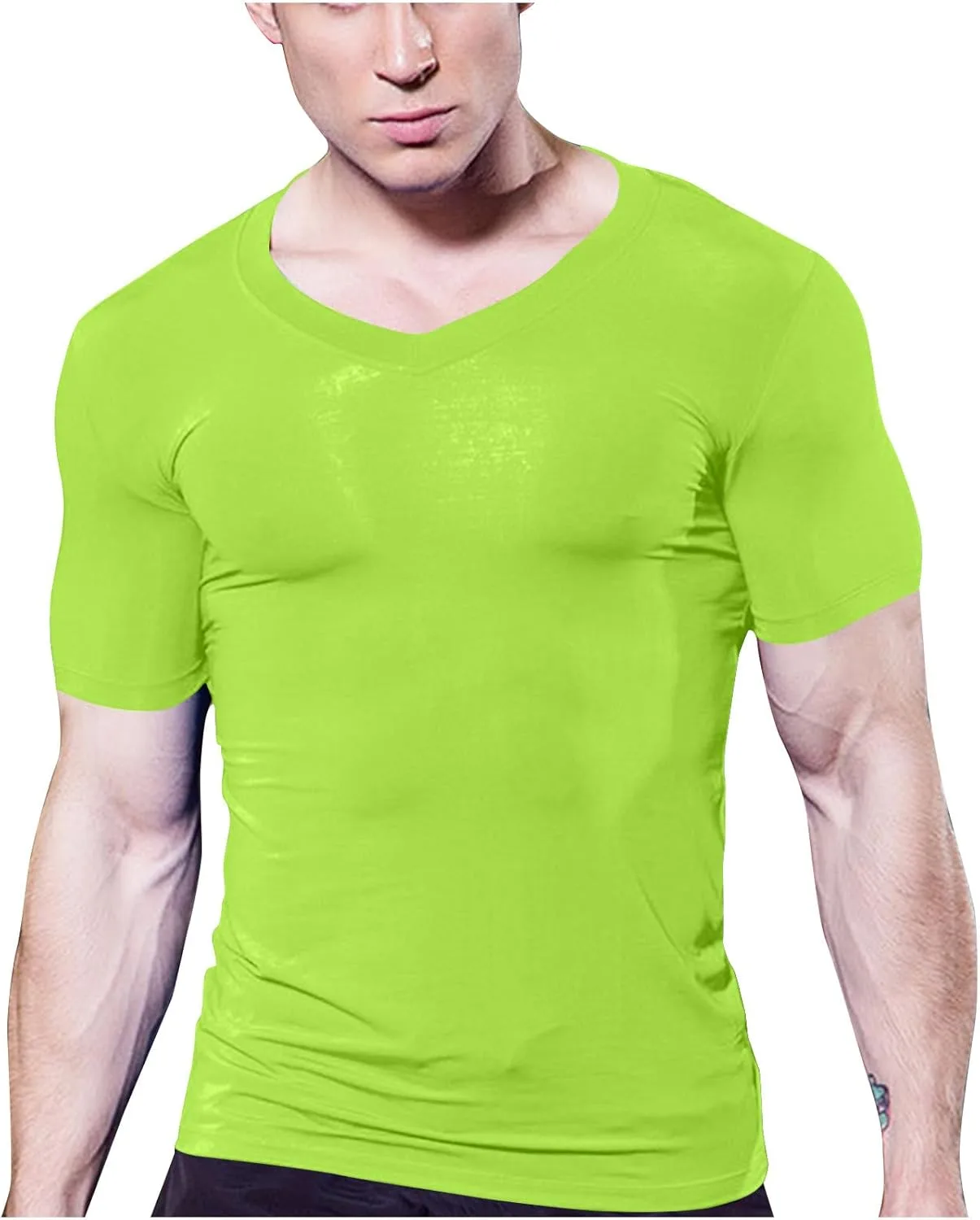 

Компрессионная футболка для мужчин с коротким рукавом и V-образным вырезом Sunaei