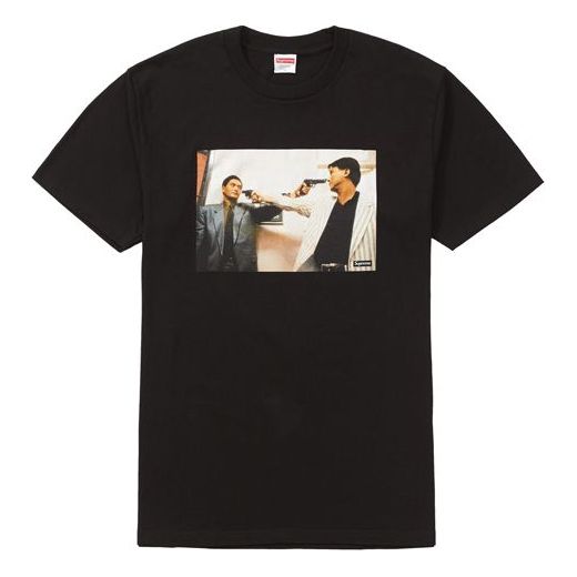 

Футболка ss22 the killer trust tee bloody twins chow yun fat printing short sleeve black Supreme, черный