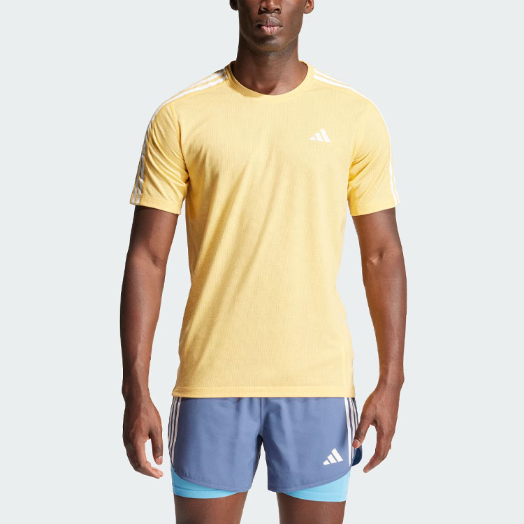Футболка мужская абрикосово-желтая Adidas — фото 3