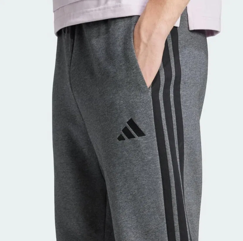 Брюки Adidas Men's Essentials 3-Stripes Fleece, темно-серый/черный — фото 4