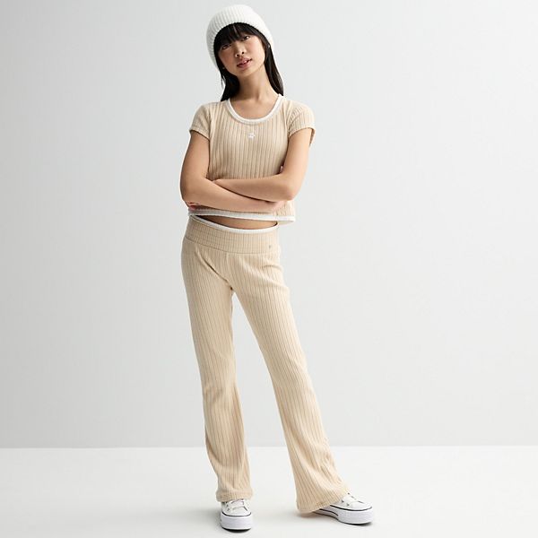 Детская ребристая футболка для отдыха 7-16 Limited Too, Black — фото 4