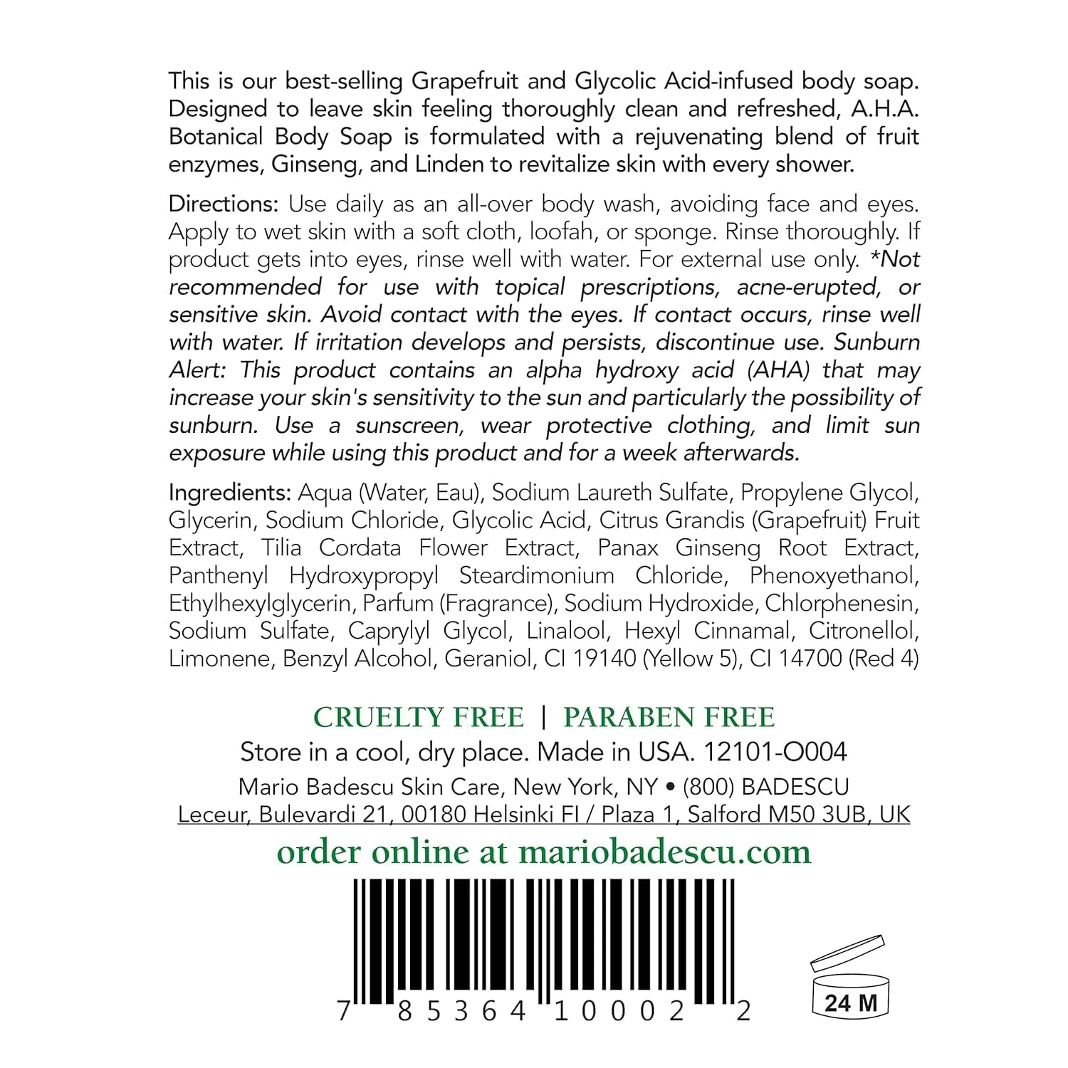 Набор Mario Badescu Body Breakout Kit для груди, спины и плеч, включает A.H.A. Botanical Soap и Special Cleansing Lotion "O" Body Toner, для комбинированной или жирной кожи, 2 шт — фото 4