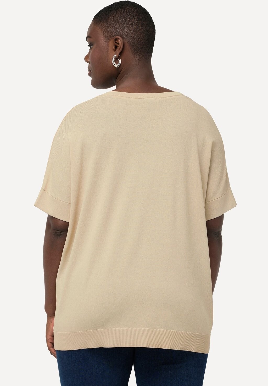 

Базовая футболка SHORT SLEEVE Ulla Popken, бежевый
