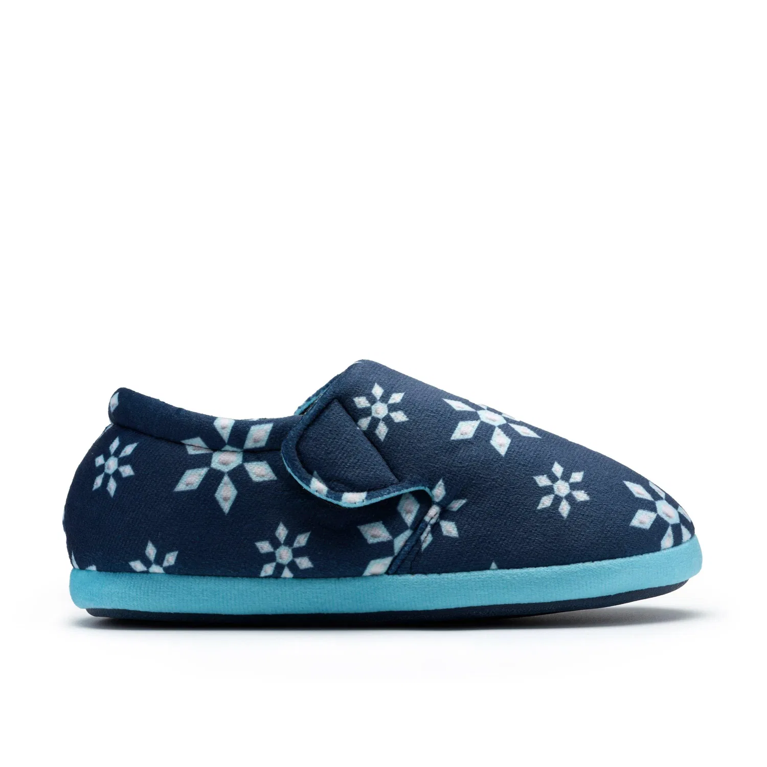 Тапочки детские с узором снежинки Clarks, синий