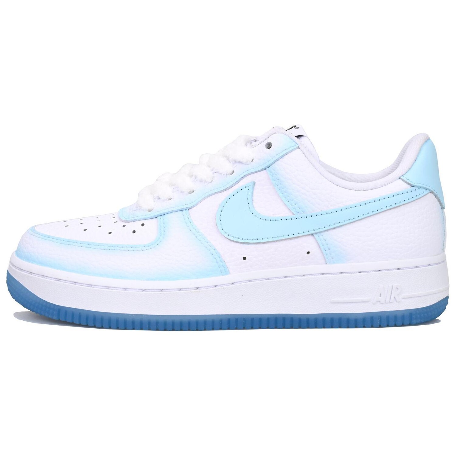 

Кроссовки для скейтбординга Air Force 1 женские, низкие, белый/синий Nike