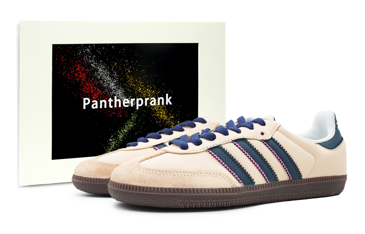 

Обувь для скейтборда SAMBA OG, низкие кеды унисекс, темно-синий/розовый Adidas Originals