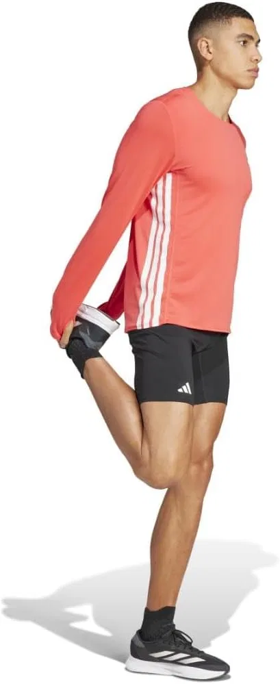 Футболка для бега Adidas Adizero с длинным рукавом, красный — фото 4