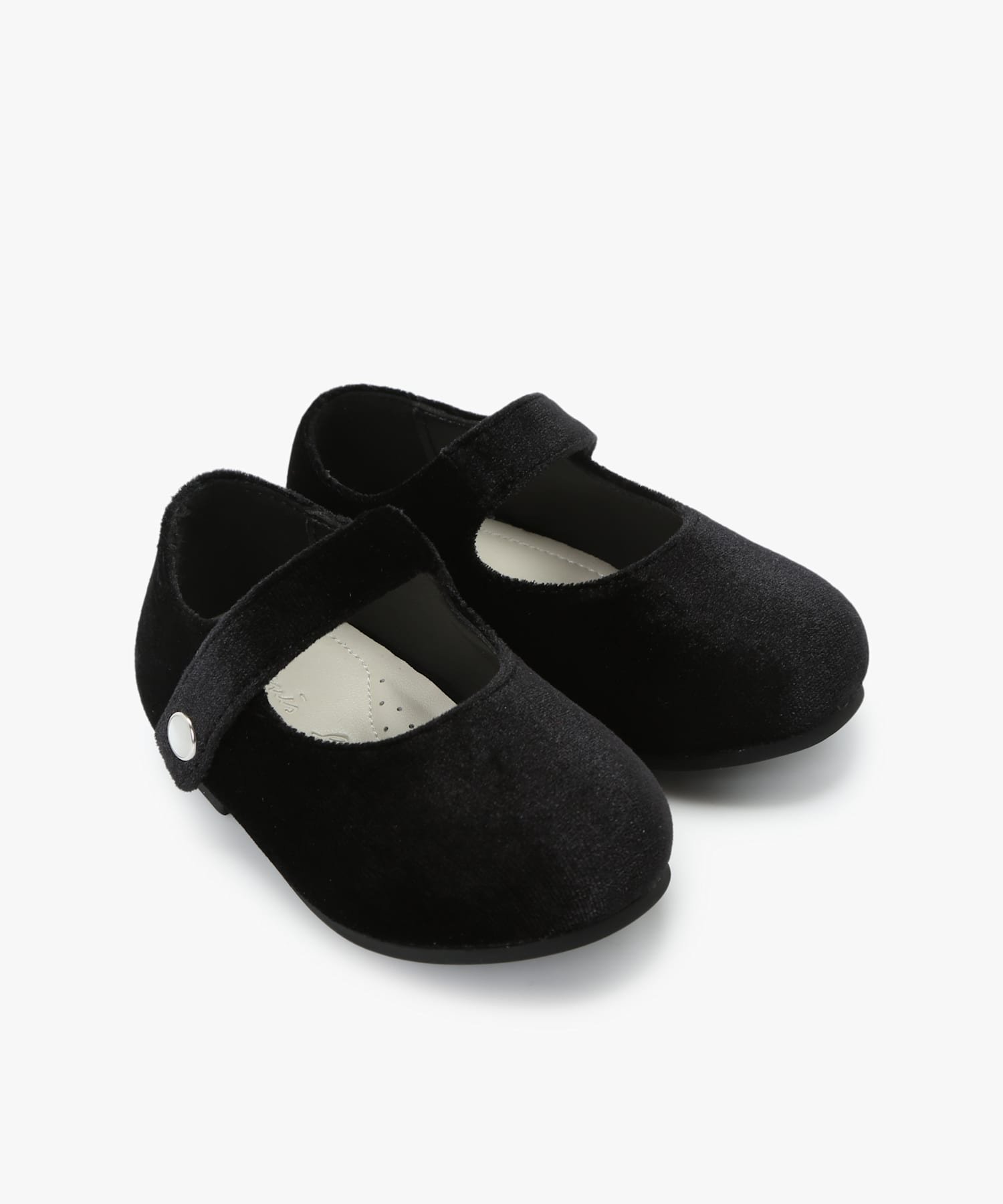 Детские велюровые балетки Agnes B. Enfant, black