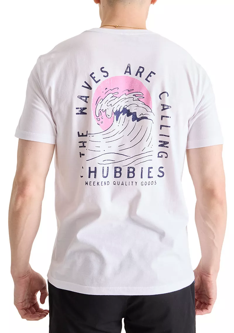 

Мужская футболка с коротким рукавом chubbies, цвет Waves Are Calling