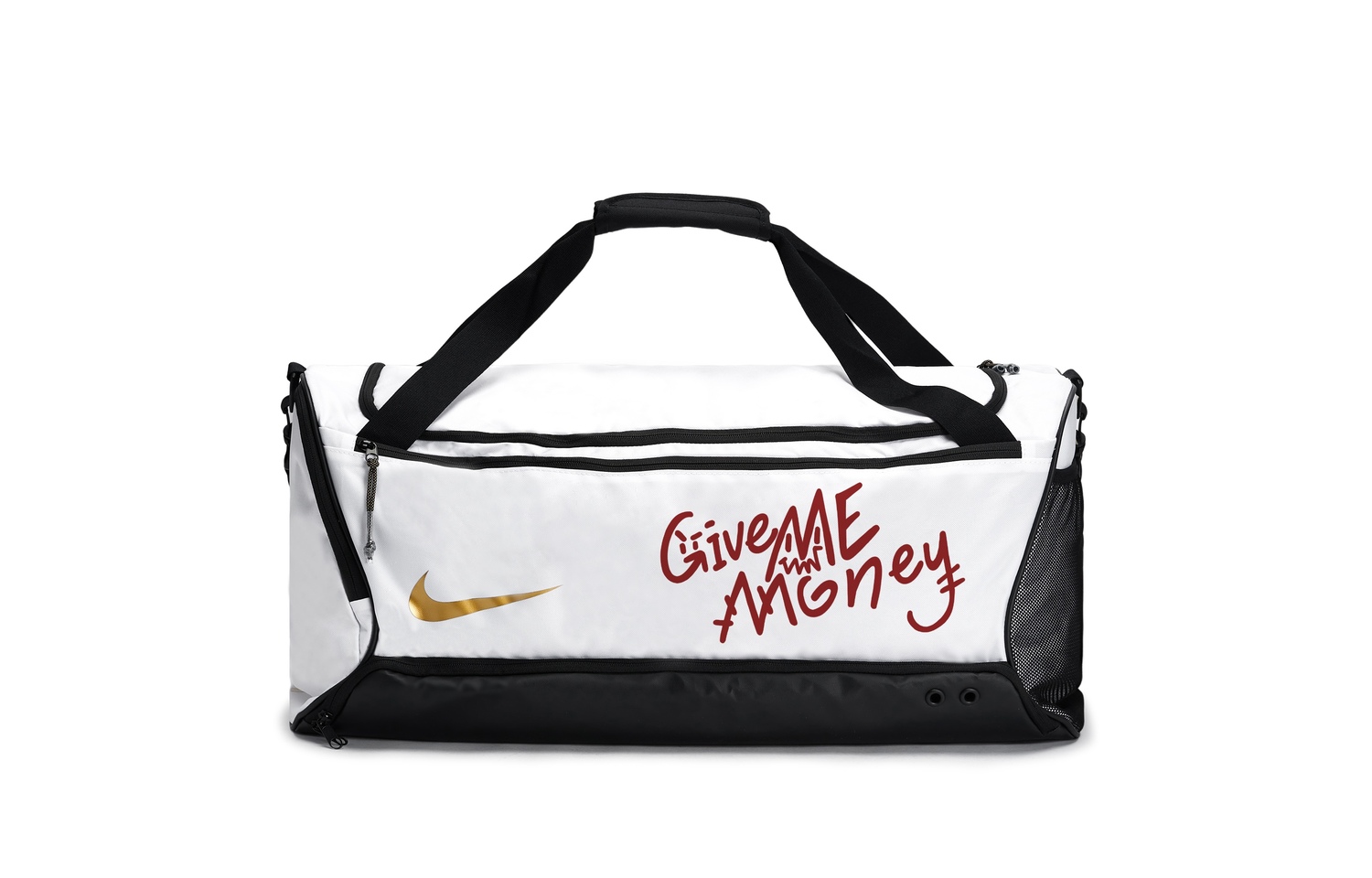 

Nike Тканевая дорожная сумка спортивная сумка для трубы унисекс черная белая, Black White