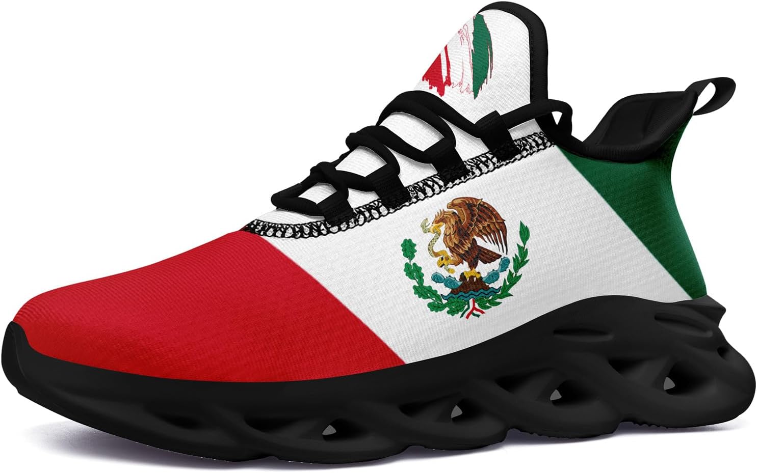 

Модные кроссовки с флагом Мексики для мужчин и женщин, сетчатые, легкие, дышащие, стильные спортивные кроссовки Awsole, белый/черный/красный/зеленый