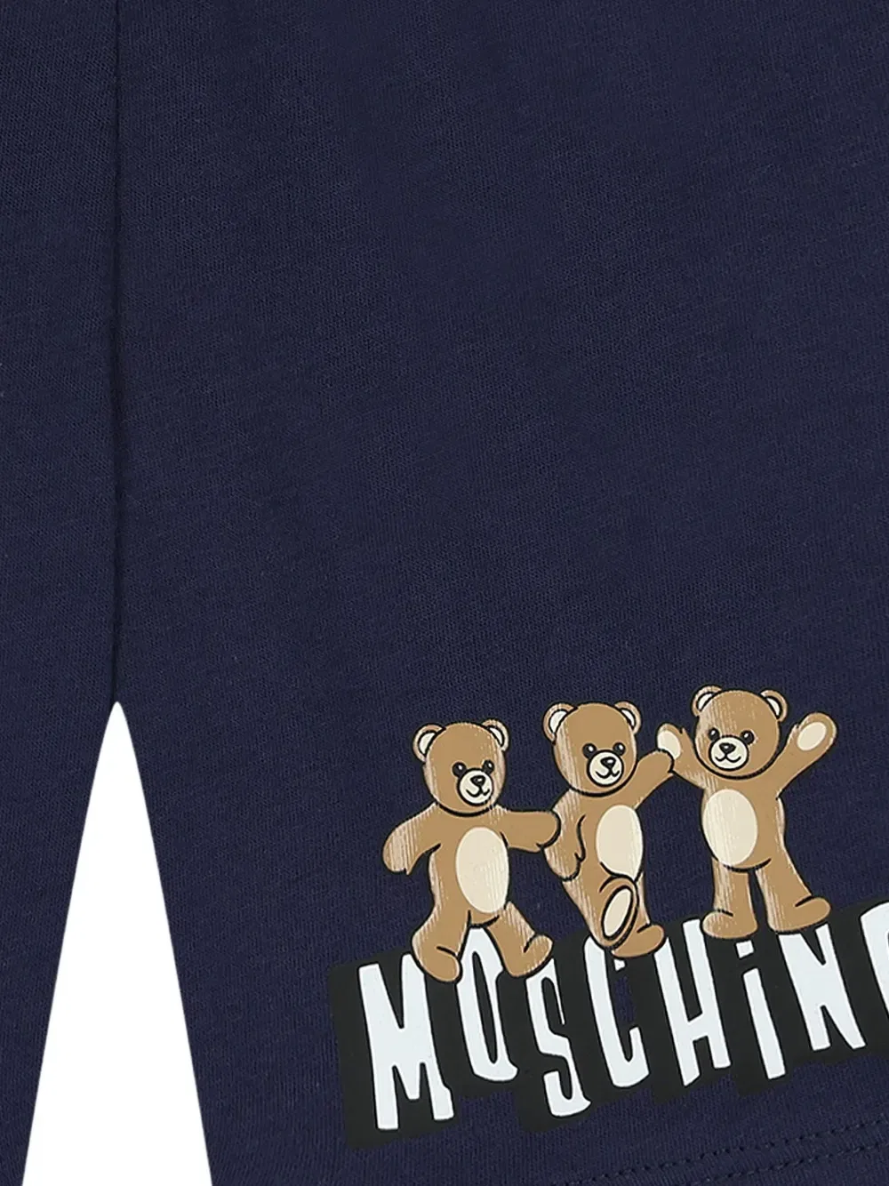 Шорты с изображением медведя Moschino Kids, синий — фото 3