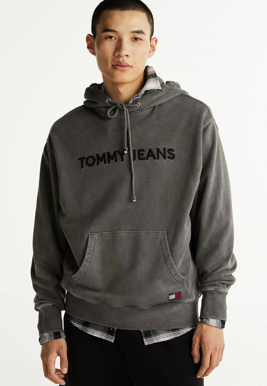 

Толстовка с капюшоном LABEL Tommy Jeans, серый