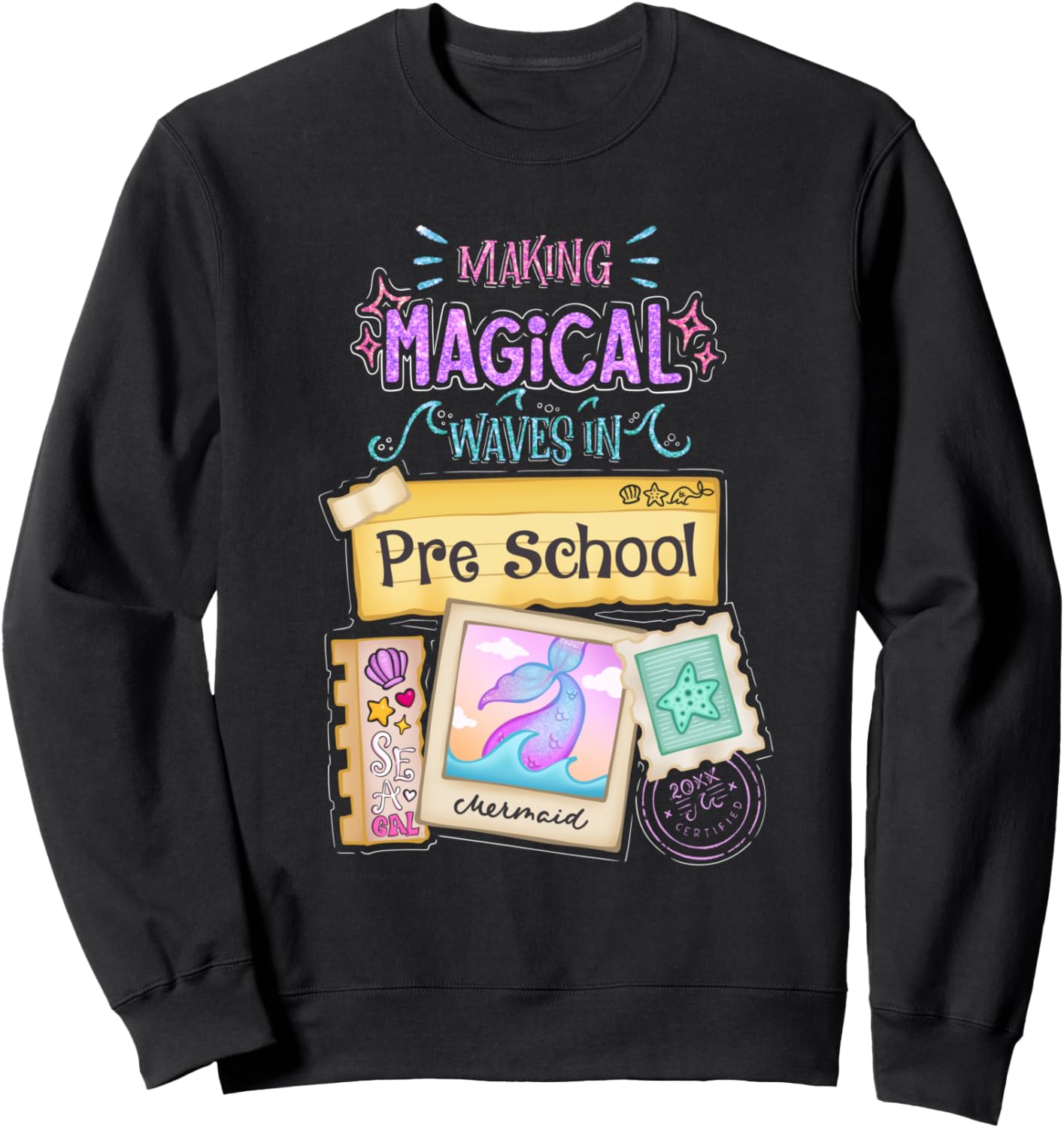 

Милая толстовка с русалочкой для девочек-подростков Mermaid Back To School Little Girls Gift Store, черный