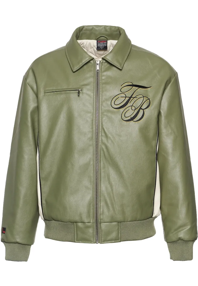 

Куртка Fubu для колледжа " Fubu Men's FM234-008-2 FUBU FB Initials Leather Coach Jacket" (1 шт.), без капюшона, белый