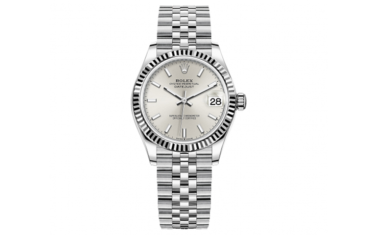 

ROLEX Часы Log Series Automatic Mechanical Movement Women's Watch 31mm Silver Dial Oystersteel 18ct White Gold Case