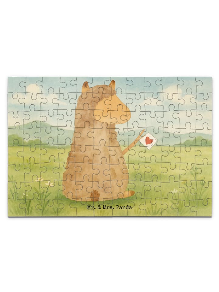 

Mr. & Mrs. Panda Дизайн флага с изображением альпаки-пазла без слогана, белого цвета