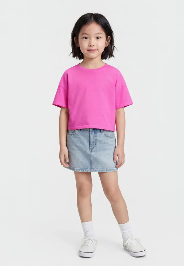 Футболка свободного кроя, базовая футболка Gap, Standout Pink