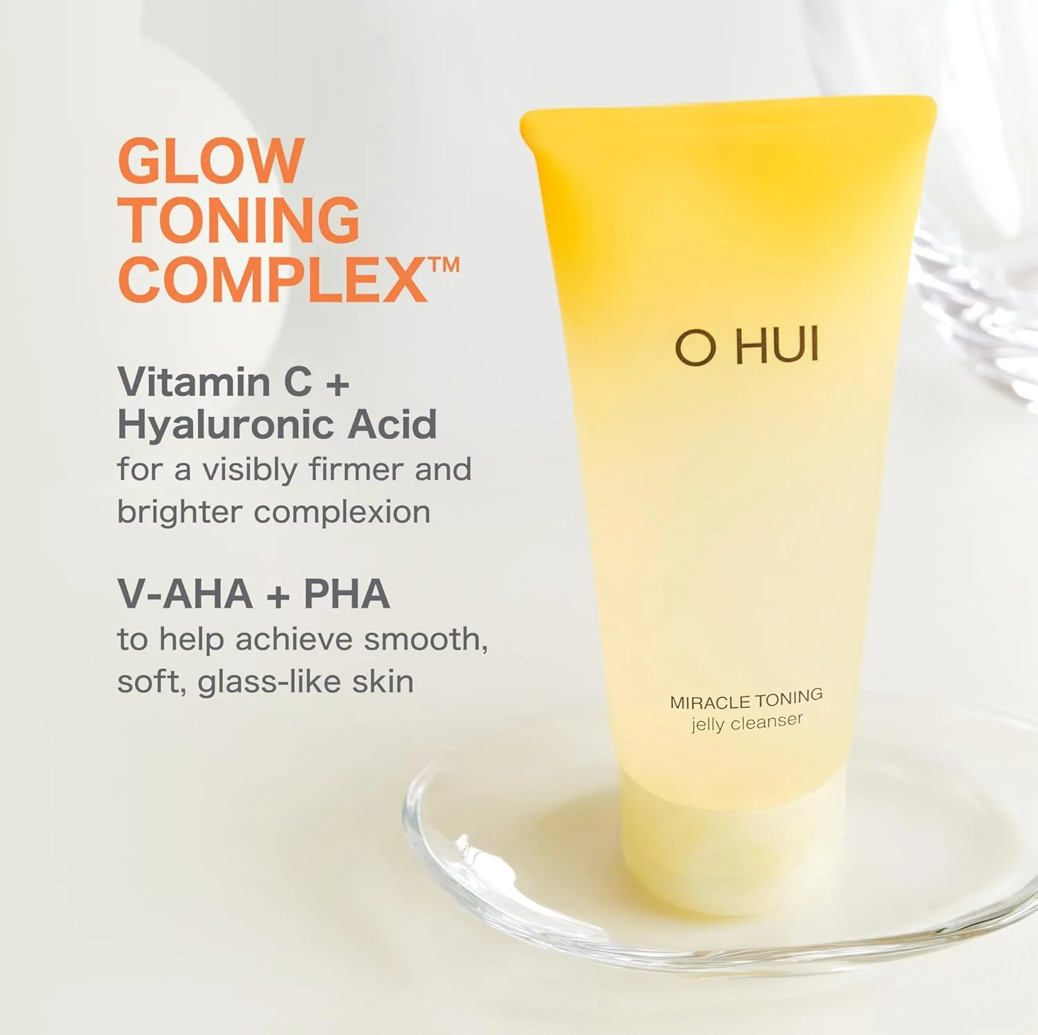 Гель для умывания Lg Household&Healthcare Ltd. — O HUI Miracle Toning Jelly Cleanser, нежное очищающее средство для лица с гиалуроновой — фото 2