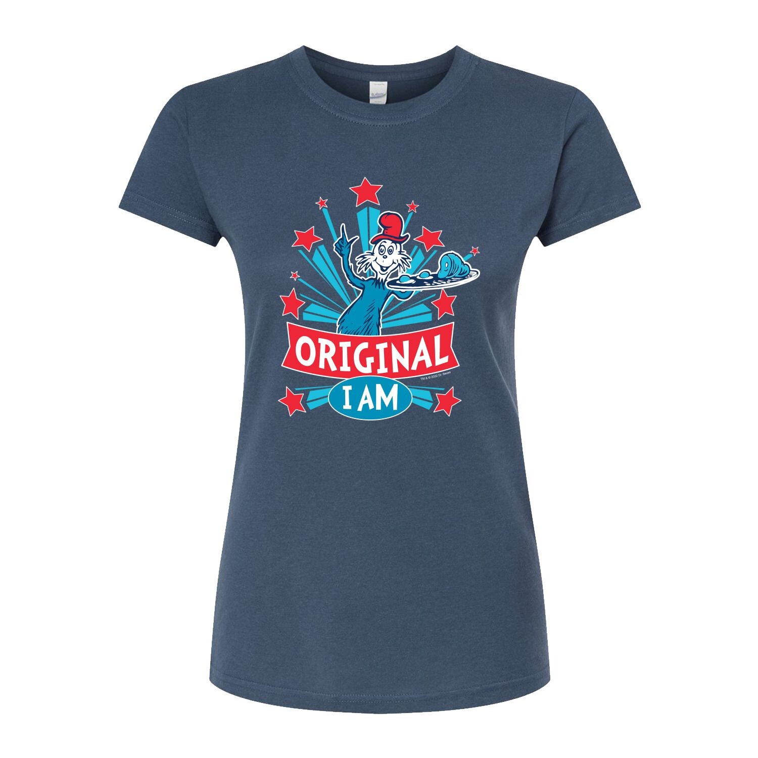 

Детская футболка с рисунком Dr. Seuss Original I Am Fitted Licensed Character, синий