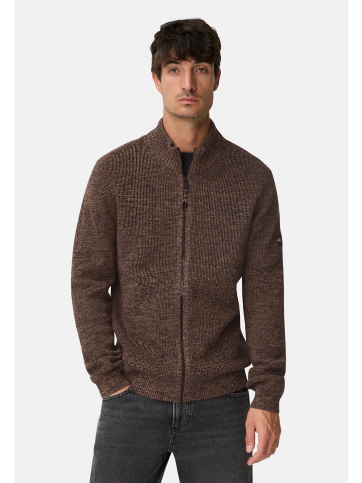 

Кардиган из мягкой хлопковой ткани темно-коричневого цвета. Camel Active