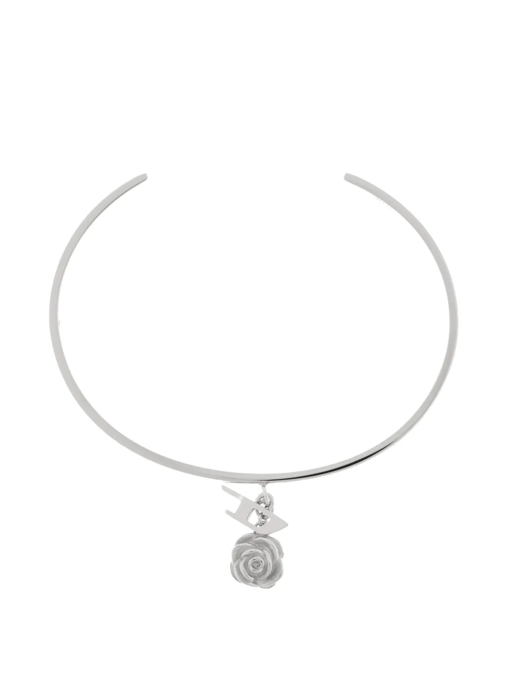 

Браслет с подвеской в виде розы Diesel, серебряный